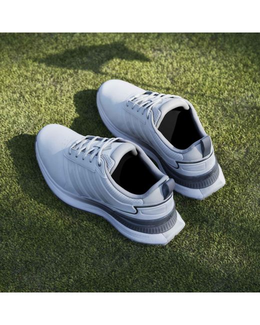 Adidas White Spiked Golf Shoes for men