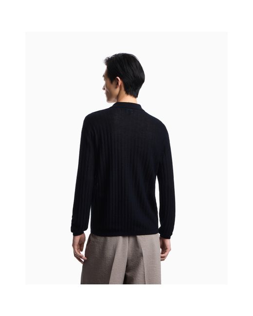 Emporio Armani Blue Pullover for men