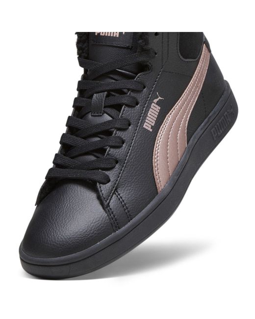 PUMA Black Smsh Mid Wtr Low-Top Trainers for men