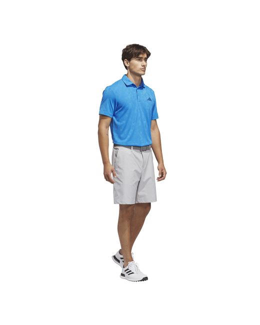 Adidas Blue Short Sleeve Performance Polo Shirt for men