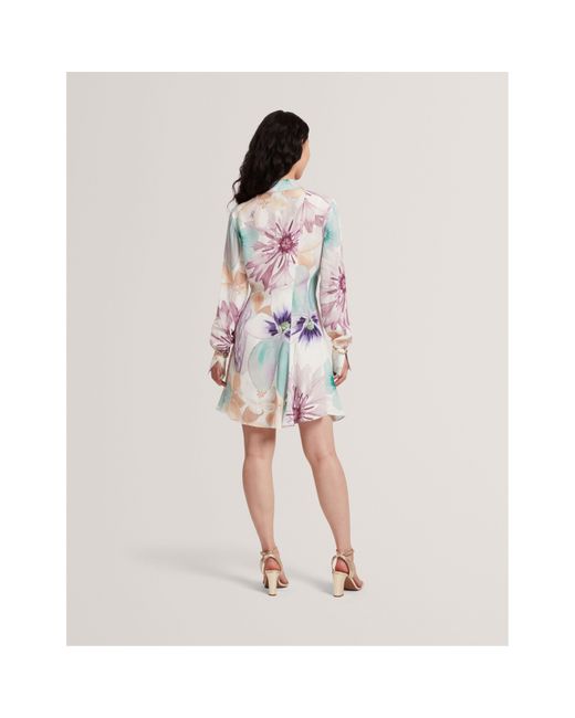 Ted Baker White Mini Shirt Dress