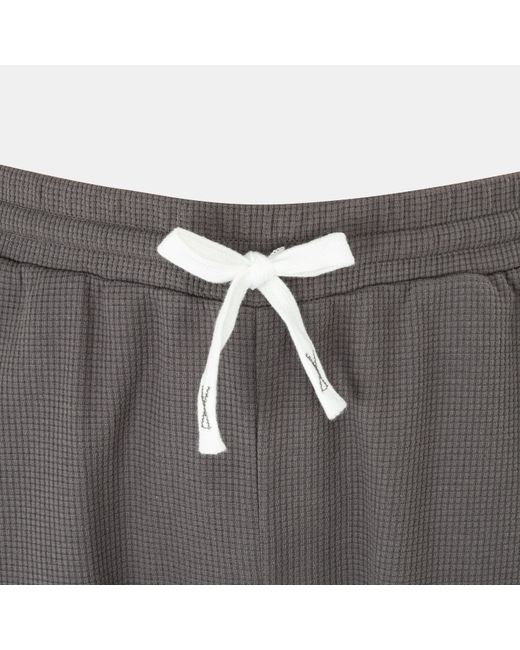 Fabric Gray Waffle Shorts for men