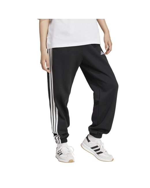 Adidas Black Essentials 3-Stripes Pants Slim