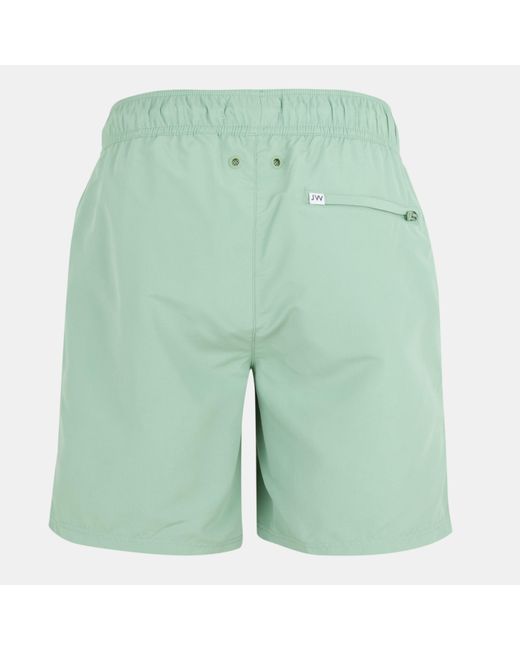 Jack Wills Green Mid-Length Swim Shorts for men