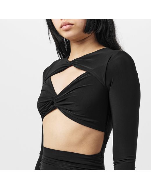 Missy Empire Black Slinky Cut Out Dress