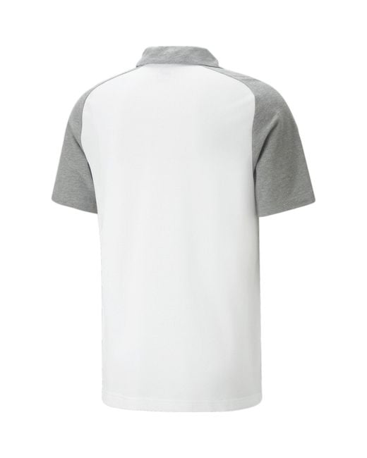 PUMA White Teamcup Casuals Polo Shirt for men