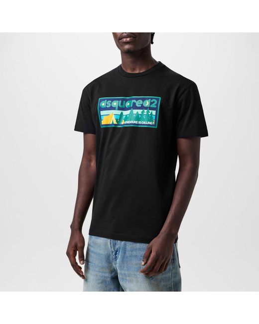 DSquared² Black Cool Fit T-Shirt for men