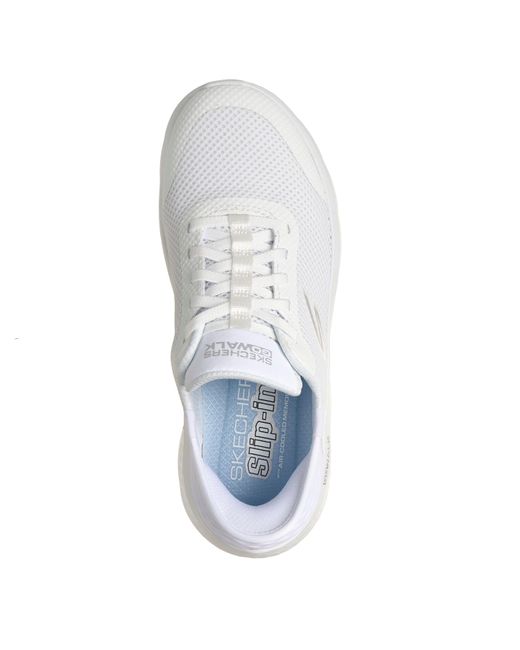 Skechers White Slip-Ins: Go Walk Flex