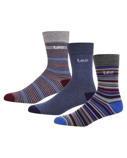 Lee Jeans Blue Socks 3pk Sn99 for men