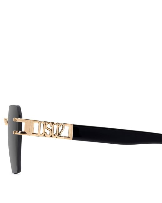 DSquared² Gray Rectangle Uv Protection Sunglasses for men
