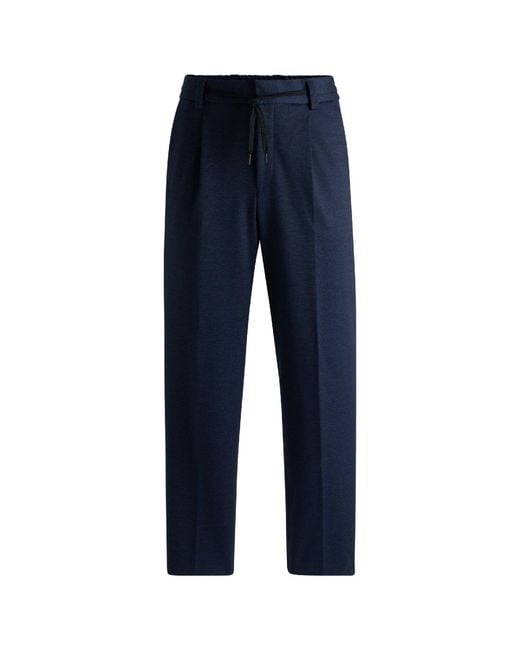 HUGO Blue Straight Leg Trousers for men