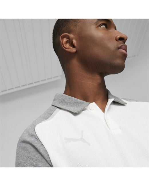 PUMA White Teamcup Casuals Polo Shirt for men