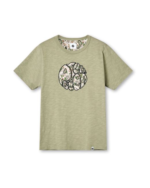 Pretty Green Green Aquarelle Print Regular Fit T-Shirt for men