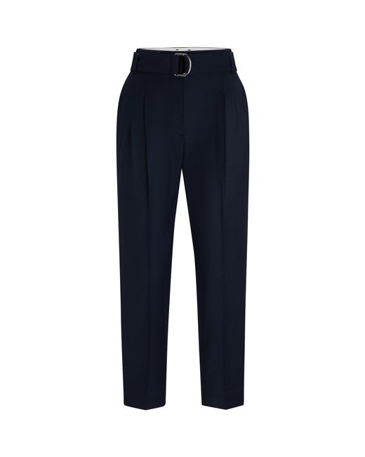 Boss Blue Tapiah1 Straight Trousers