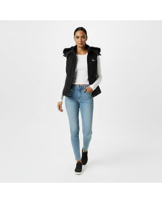 Jack Wills Black Willow Heritage Puffer Gilet