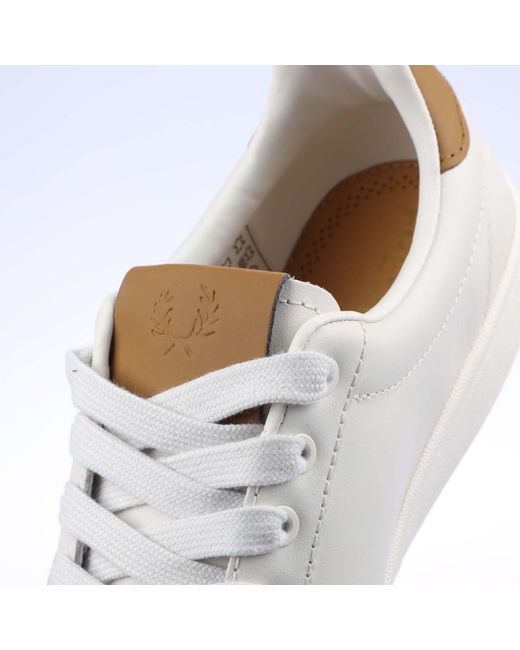Fred Perry White B721 Leather Trainers for men