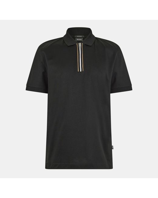 Boss Black H-Paras 65 Polo Quarter Zip Shirt for men