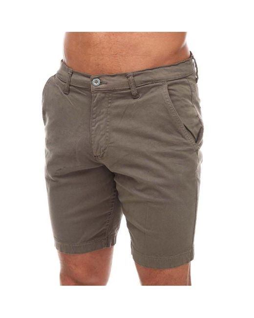 Duck and Cover Gray Moreshore Chino Shorts for men