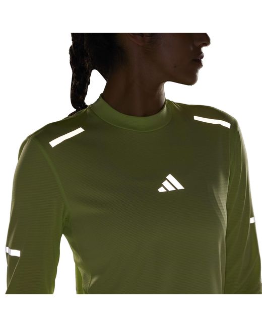 Adidas Green Long Sleeve Performance Running Top
