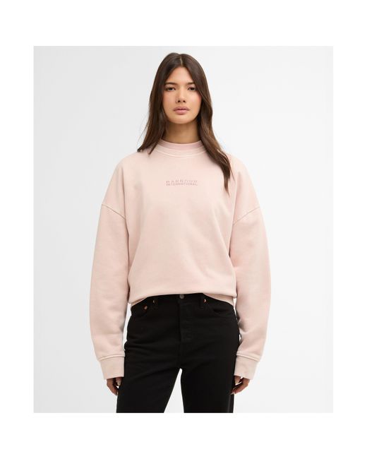 Barbour Pink Crew Sweatshirt