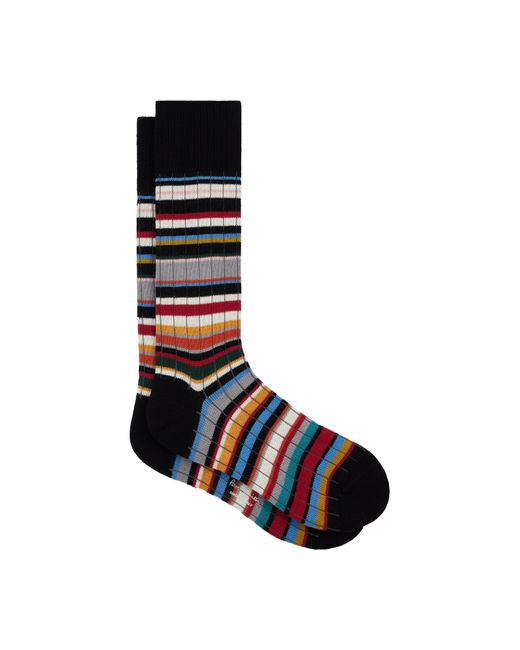 Paul Smith Blue Kieran Signature Stripe Crew Sock for men
