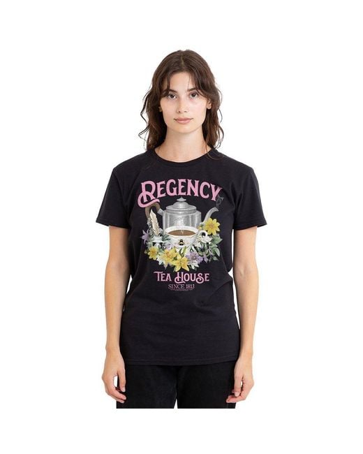 Bridgerton Black Regency Tea House T-Shirt