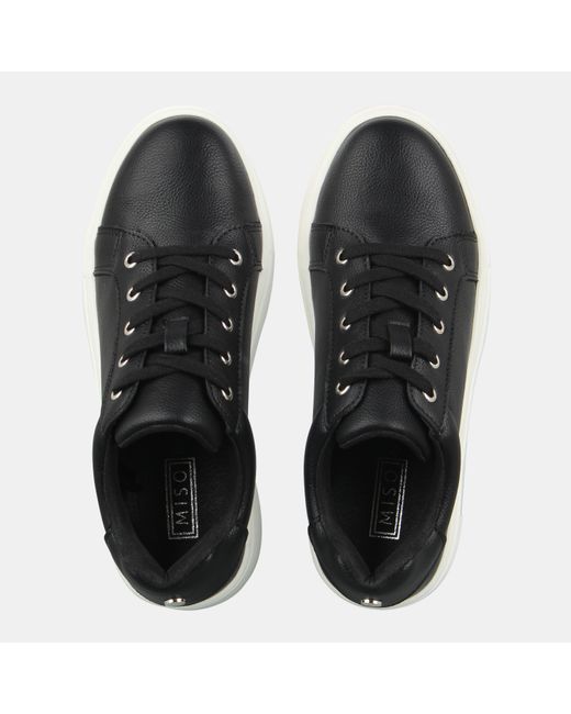 Miso Black Chunk Wedge Trainers