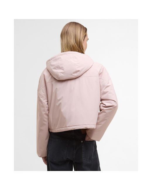 Barbour Pink Atlanta Cropped Waterproof Rain Anorak