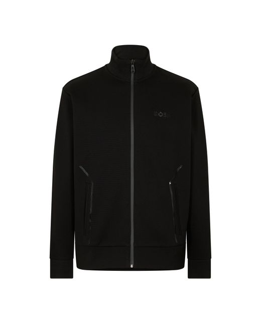 Boss Black Skaz Mirror Short Sleeve Zip Hoodie for men
