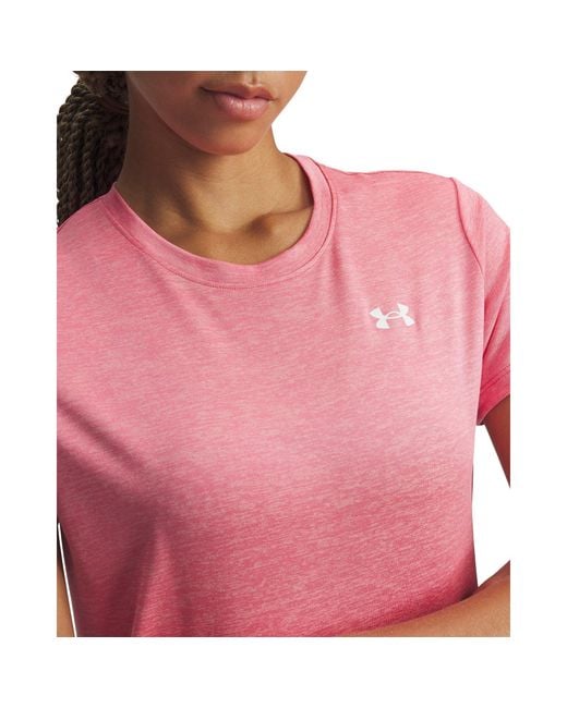Under Armour Pink Tech Twist Short Sleeve