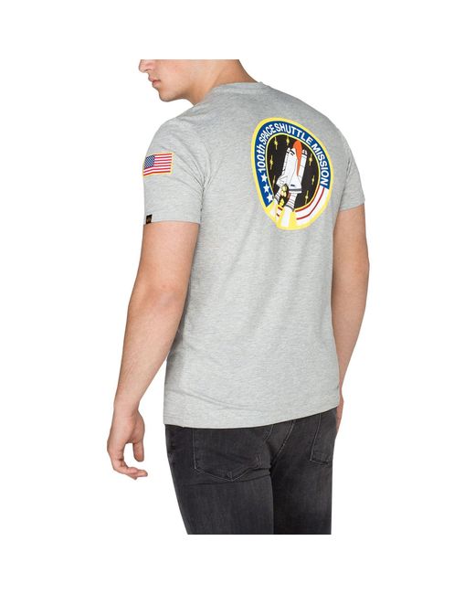 Alpha Industries Gray Space Shuttle T-Shirt for men