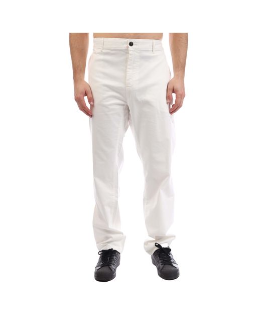 Boss White Slim-Fit Chinos for men
