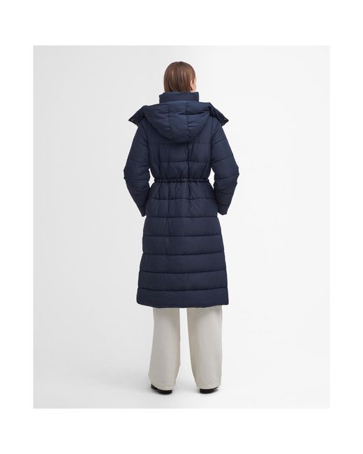 Barbour Blue Mannue Longline Quilted Jacket