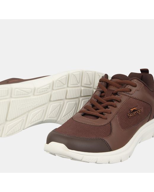 Slazenger 1881 Brown Force Mesh Trainer for men