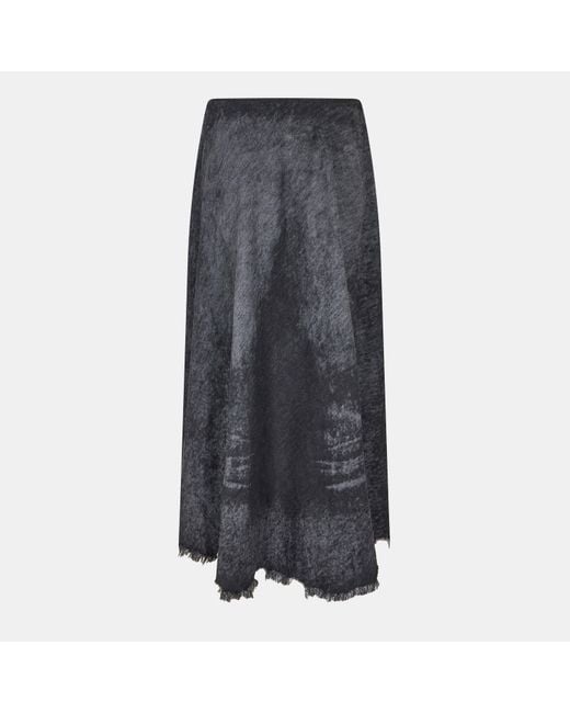 DIESEL Gray De-Hannie-Fsh Denim Skirt