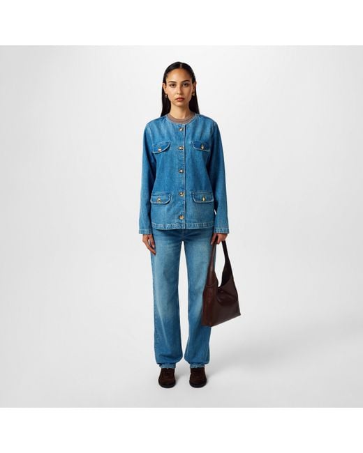 COACH Blue Brooklyn Shoulder Bag