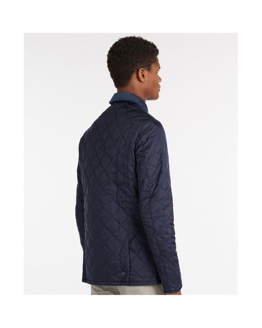 Barbour Blue Heritage Liddesdale Diamond Quilted Long Sleeve Quilted Jacket for men