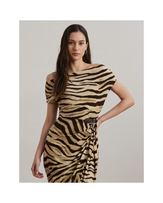 Ralph Lauren Metallic Hullen A Line Dress