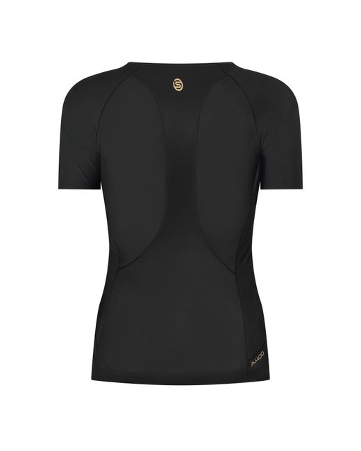 Skins Black A400 Short Sleeve Performance Gym Top
