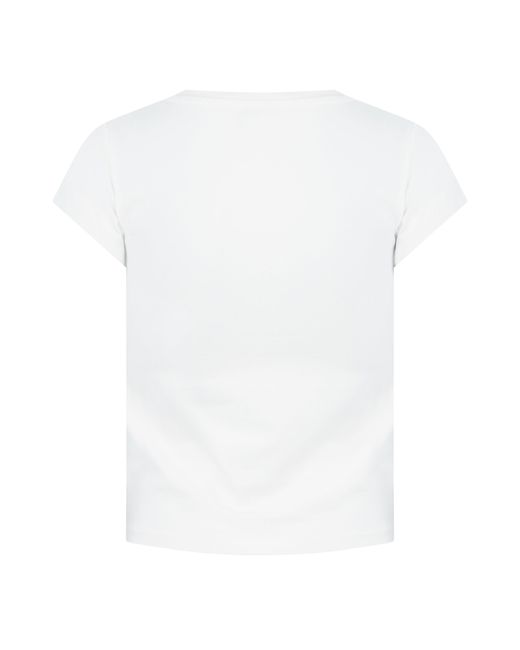 Jaded London White Lucia Diamante Baby Tee