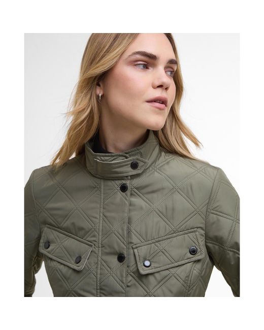 Barbour Green Halsey Long Sleeve Quilted Jacket