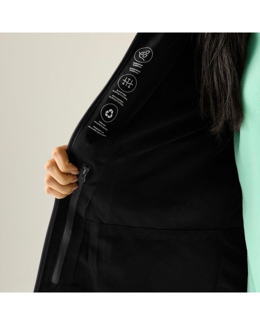 Regatta Black Birchdale Ii Waterproof Hooded Long Sleeve Jacket