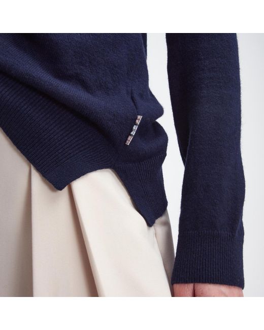 Barbour Blue Pendle Crew Neck Jumper