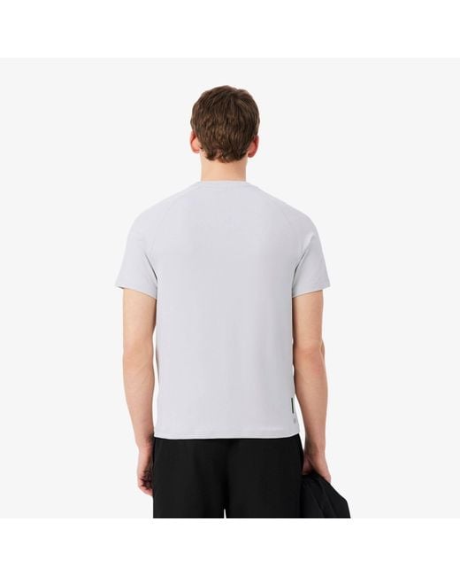 Lacoste White Short Sleeve Performance T-Shirt for men