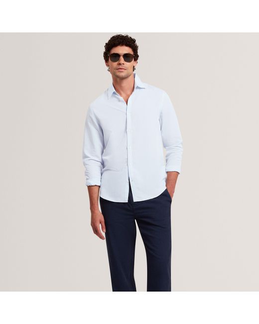 Ted Baker White Ls Regular Fit Linen Shirt for men