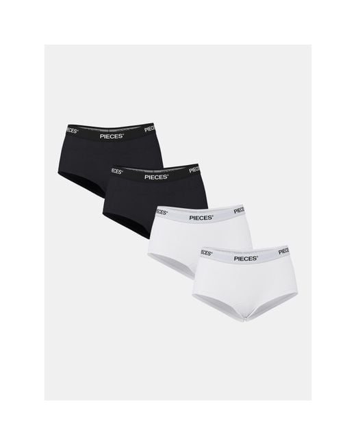 Pieces Black Lg 4-Pack Hip Ld63