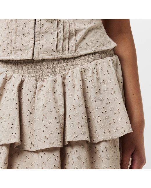 Jack Wills Natural Brodere Rara Skirt