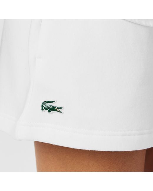 Lacoste White Fleece Shorts