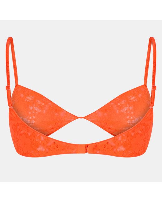 Balenciaga Orange Full Cup Scoop Bralette