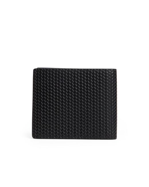 Tommy Hilfiger Black Woven Texture Coin Pocket Billfold Wallet for men